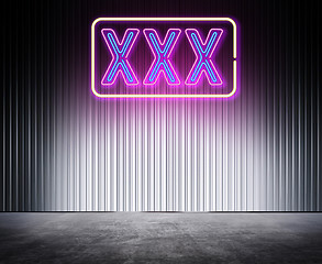 Image showing metal platform with XXX sign