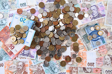 Image showing czech money ande auro texture 