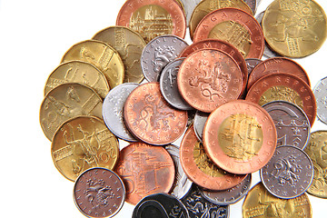 Image showing czech coins isolated