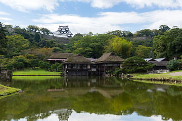 Image showing Japanese Garden and Nagahama Castle