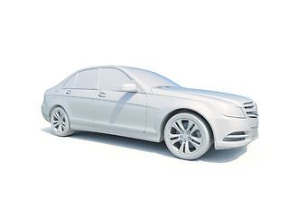 Image showing 3d Car White Blank Template