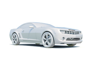 Image showing 3d Car White Blank Template