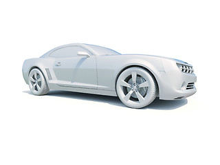 Image showing 3d Car White Blank Template