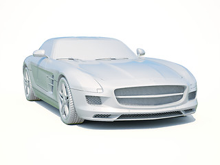 Image showing 3d Car White Blank Template