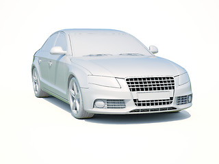 Image showing 3d Car White Blank Template