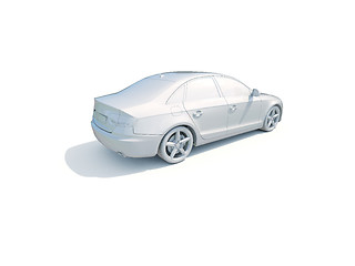 Image showing 3d Car White Blank Template