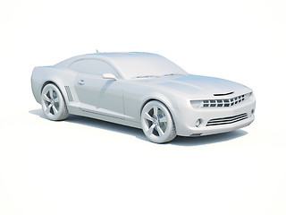 Image showing 3d Car White Blank Template