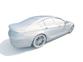 Image showing 3d Car White Blank Template