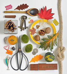 Image showing Autumn Collection  Mockup objects