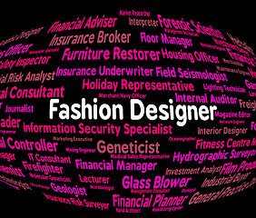 Image showing Fashion Designer Shows Occupation Clothing And Employment
