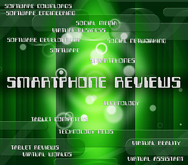 Image showing Smartphone Reviews Represents Evaluating Evaluate And Critic