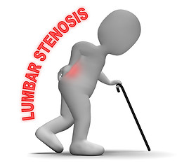 Image showing Lumbar Stenosis Indicates Vertebral Column And Backbone 3d Rende