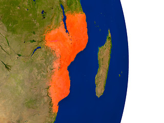 Image showing Mozambique on Earth