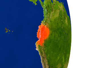 Image showing Ecuador on Earth