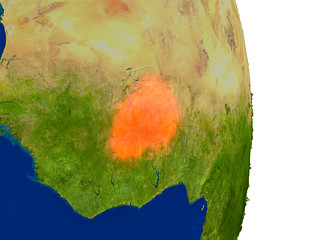 Image showing Burkina Faso on Earth