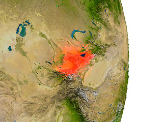 Image showing Kyrgyzstan on Earth