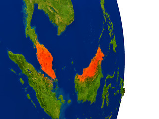 Image showing Malaysia on Earth