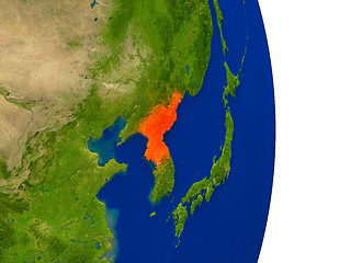 Image showing North Korea on Earth