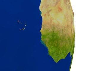 Image showing Gambia on Earth