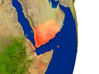 Image showing Yemen on Earth