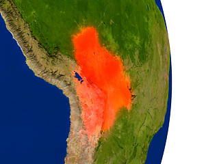 Image showing Bolivia on Earth