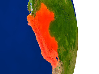 Image showing Peru on Earth