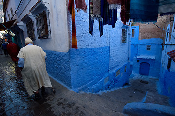 Image showing Chefchaouen, the blue city in the Morocco.