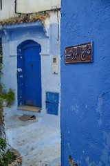 Image showing Chefchaouen, the blue city in the Morocco.