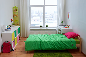 Image showing kids room interior with bed and accessories