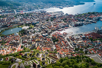 Image showing Bergen is a city and municipality in Hordaland on the west coast