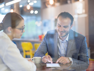 Image showing startup Business team Working With laptop in creative office