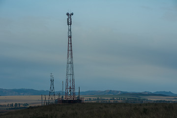 Image showing Telecommunications cell phone tower