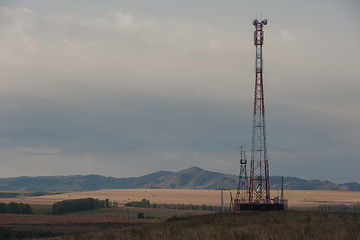 Image showing Telecommunications cell phone tower