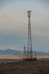 Image showing Telecommunications cell phone tower