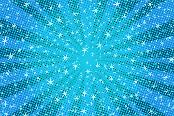 Image showing blue Christmas background with stars