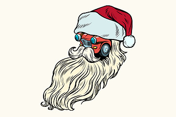 Image showing isolated  Car Santa Claus Christmas character