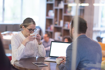 Image showing startup Business team Working With laptop in creative office