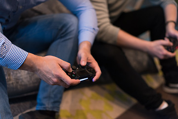 Image showing startup Office Workers Playing computer games