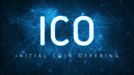 Image showing ICO initial coin offering banner.