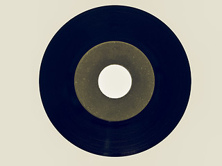 Image showing Vintage looking Vinyl record 45 rpm