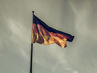 Image showing Vintage looking German flag