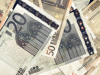 Image showing Vintage Fifty and Twenty Euro notes