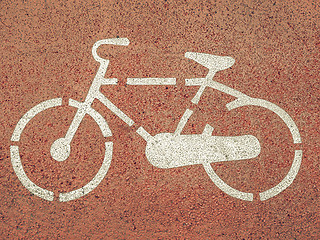 Image showing Vintage looking Bike sign