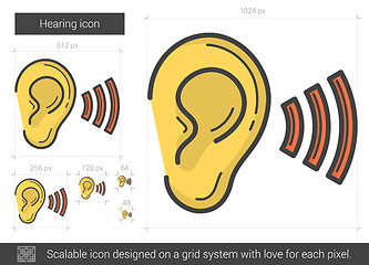 Image showing Hearing line icon.