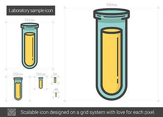 Image showing Laboratory sample line icon.