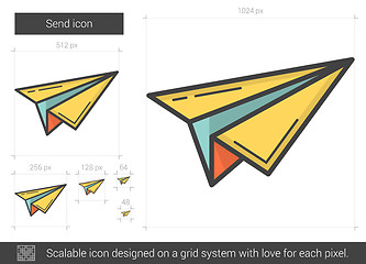 Image showing Send line icon.