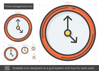 Image showing Time management line icon.