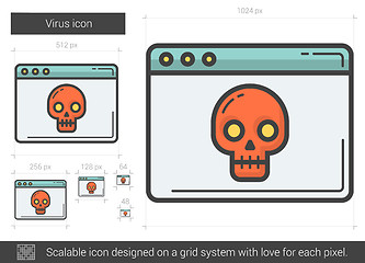 Image showing Virus line icon.