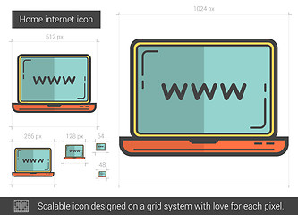 Image showing Home internet line icon.