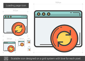 Image showing Loading page line icon.